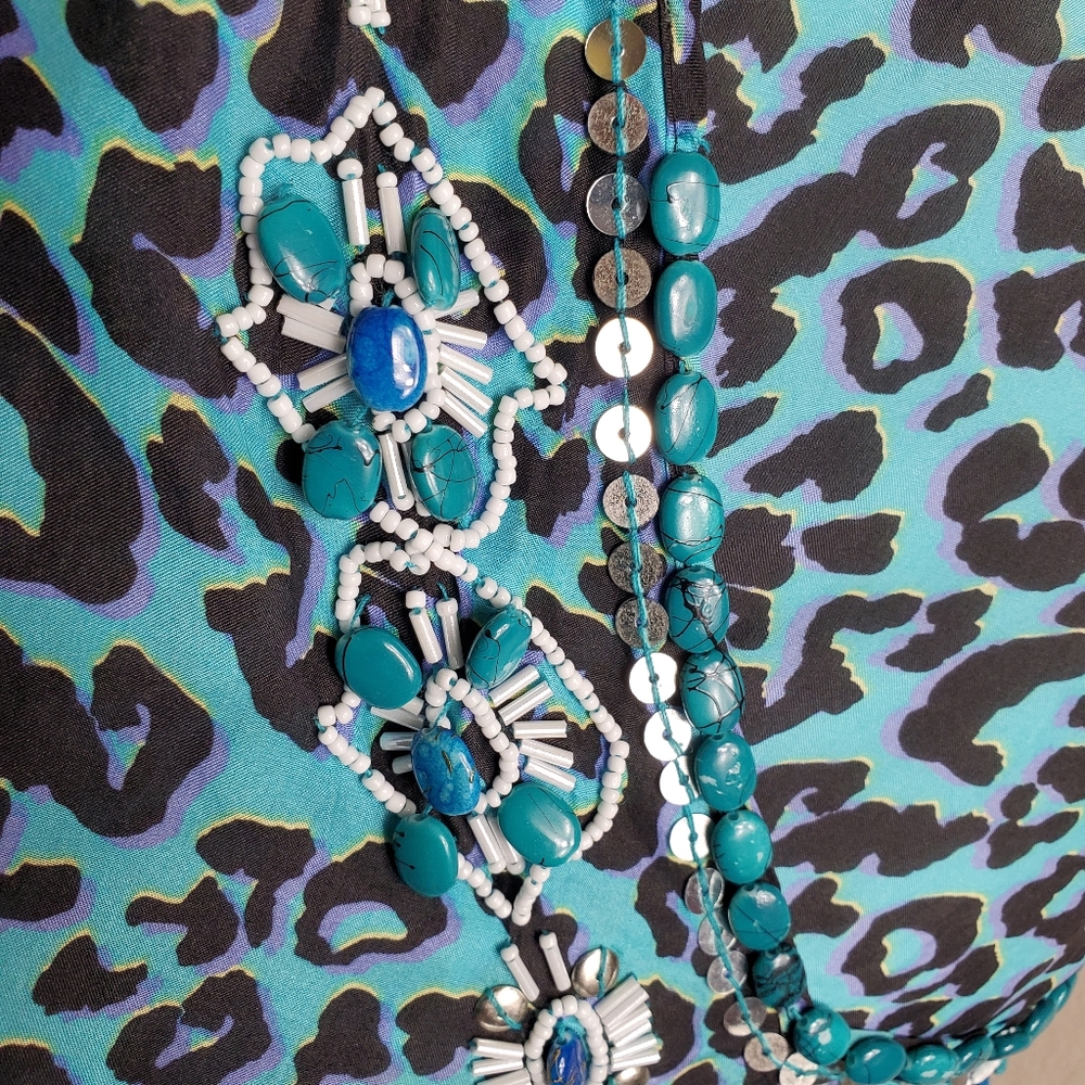 XXI teal animal print top Medium - Picture 5 of 5
